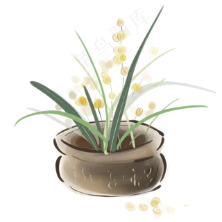 中国风水墨兰花