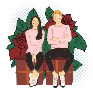 双十一情侣模特小插图