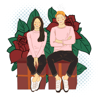 双十一情侣模特小插图