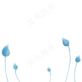 绿色植物荷花元素