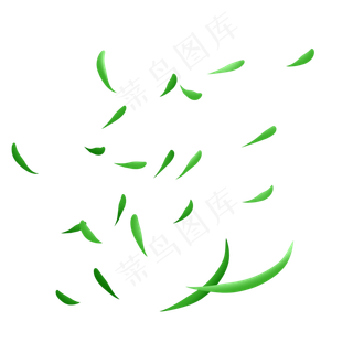 清明节小清新漂浮柳叶