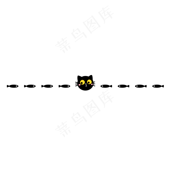 猫咪分割线(2000X2000(DPI:300))psd模版下载