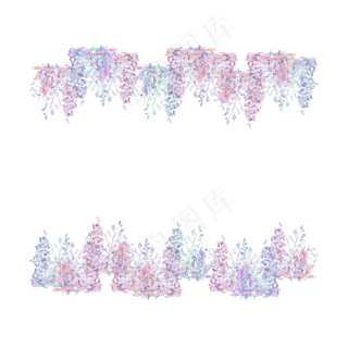 手绘免扣花朵树叶