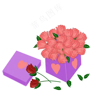 七夕情人节玫瑰礼物盒