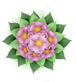 立体折纸感紫色花束