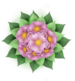 立体折纸感紫色花束