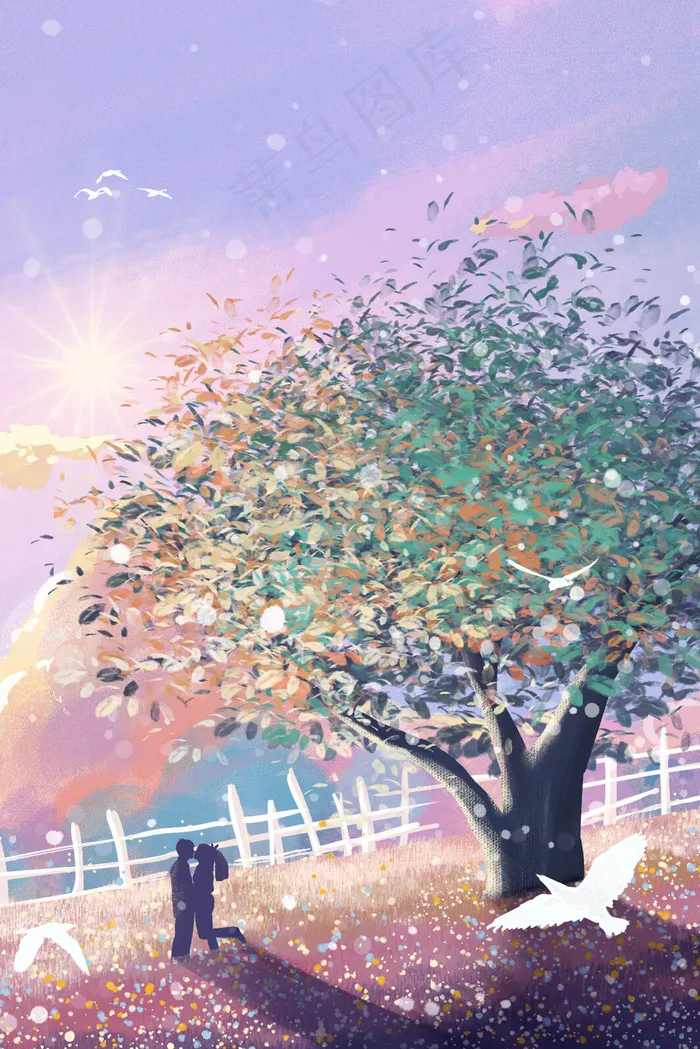 梦幻场景情人节浪漫唯美治愈系(3545*5315px 300 dpi )psd模版下载