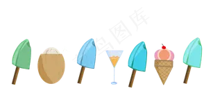 卡通红酒分割线插图