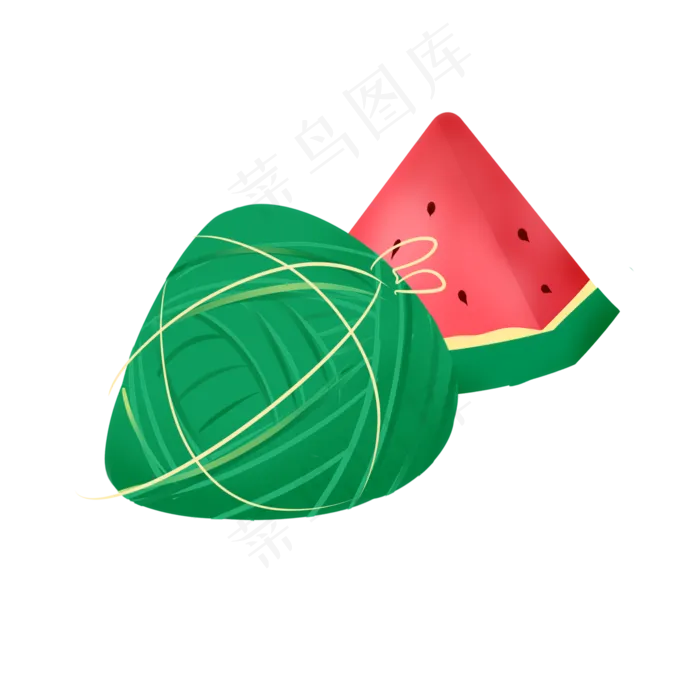端午节小清新手绘装饰图案西瓜和(2000X2000(DPI:96))psd模版下载