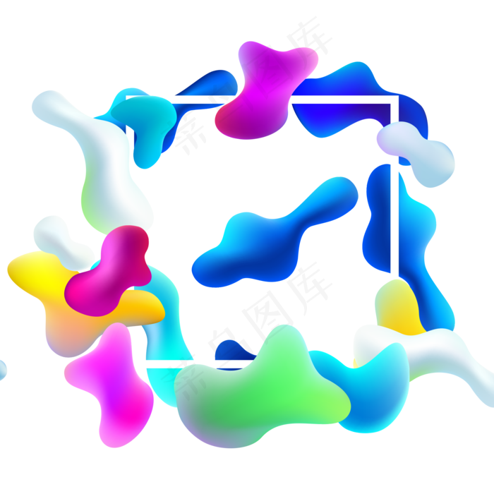 618彩色流体渐变618炫彩流(2000X2000(DPI:300))psd模版下载