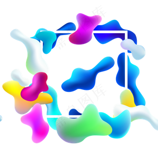 618彩色流体渐变618炫彩流