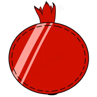 卡通水果石榴系列扁平风格