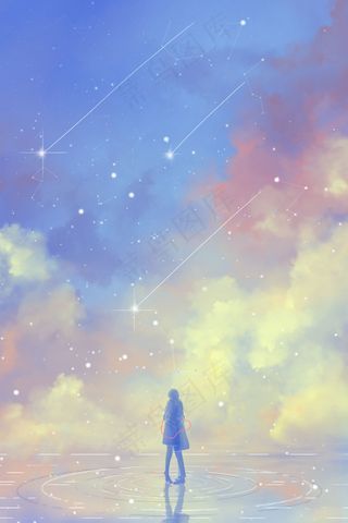 蓝色浪漫小清新治愈520网络情人节配图