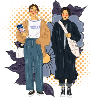 文艺大学小女插图