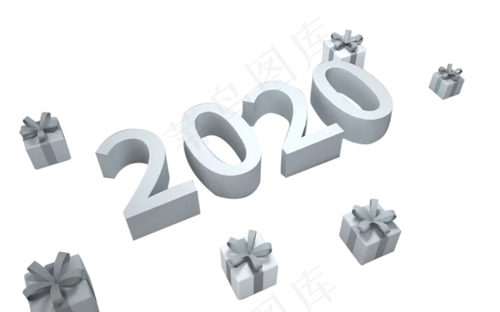 创意鼠年文字2020,免抠元素(2000X2000(DPI:300))