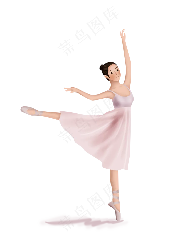 舞蹈班跳芭蕾舞的女生,免抠元素(3508*4961px 300 dpi )psd模版下载
