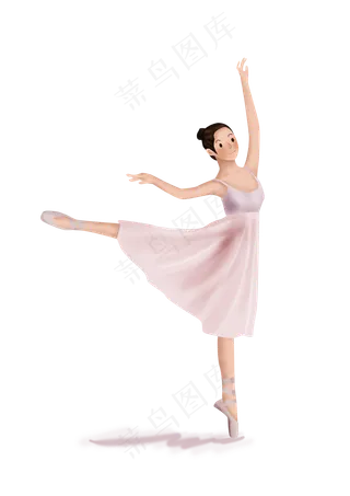 舞蹈班跳芭蕾舞的女生,免抠元素
