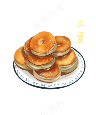立夏甜品甜甜圈节气可口面包圈甜