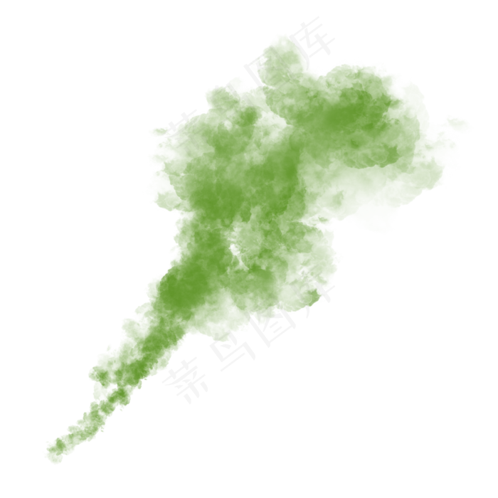 彩色烟雾青烟蒸腾免抠团雾