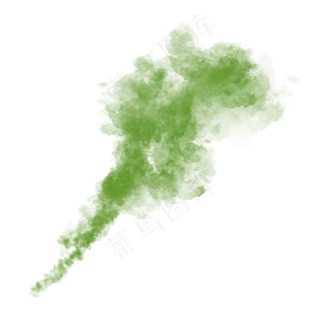 彩色烟雾青烟蒸腾免抠团雾