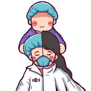 剪发防疫女医生,免抠元素