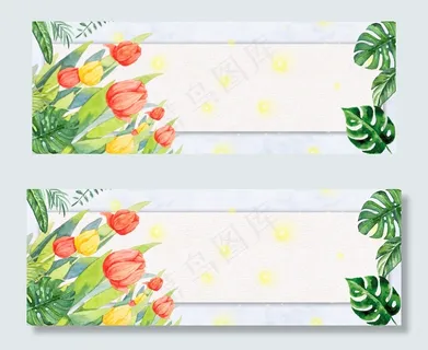 二十四节气简约蓝色清明节banner