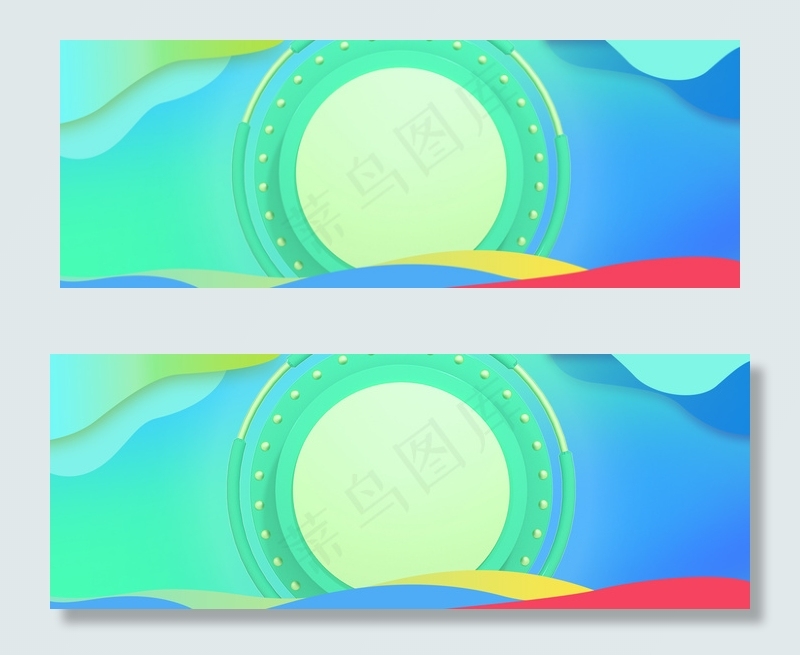 清新618年中大促banner背景