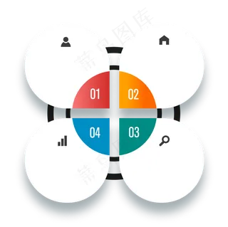 矢量创意分类标签PPT素材