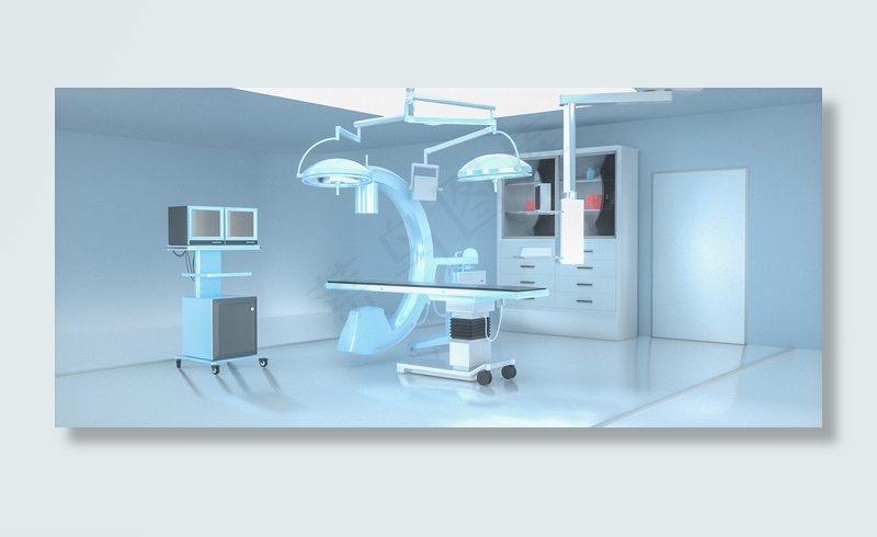 C4D立体简约医疗器械医学科技未来通用