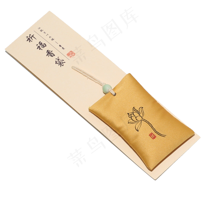 花朵祈福香袋标签