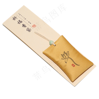花朵祈福香袋标签