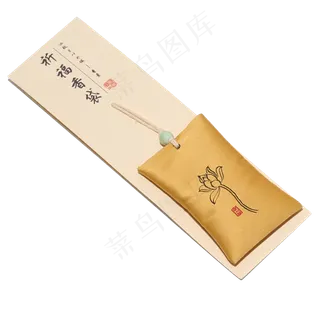 花朵祈福香袋标签