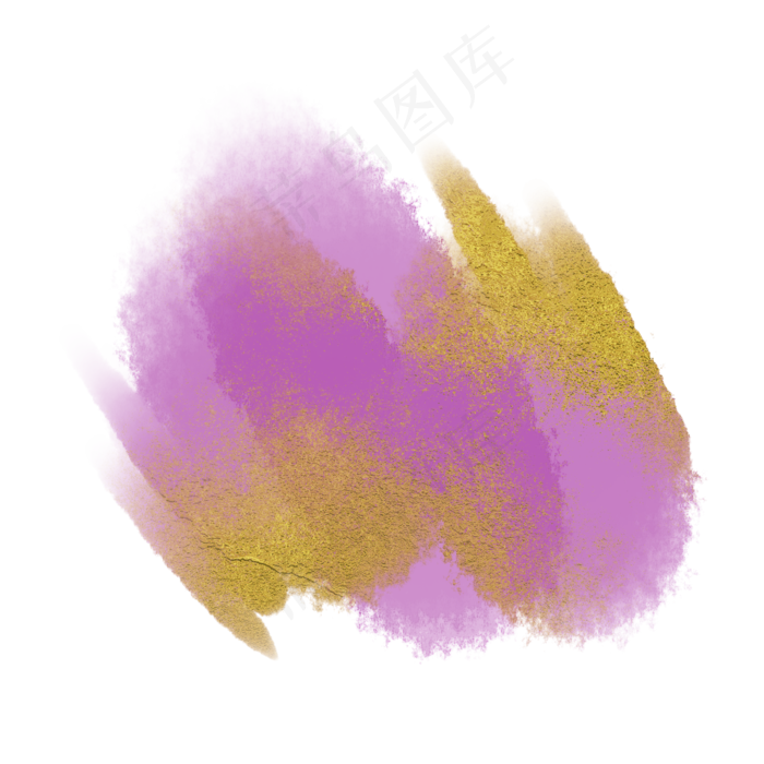 金箔水彩紫色色块