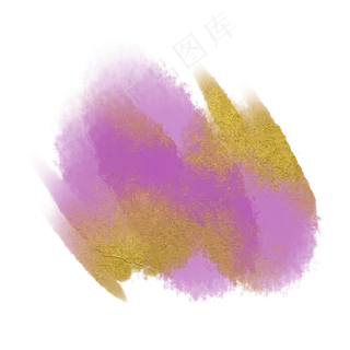 金箔水彩紫色色块
