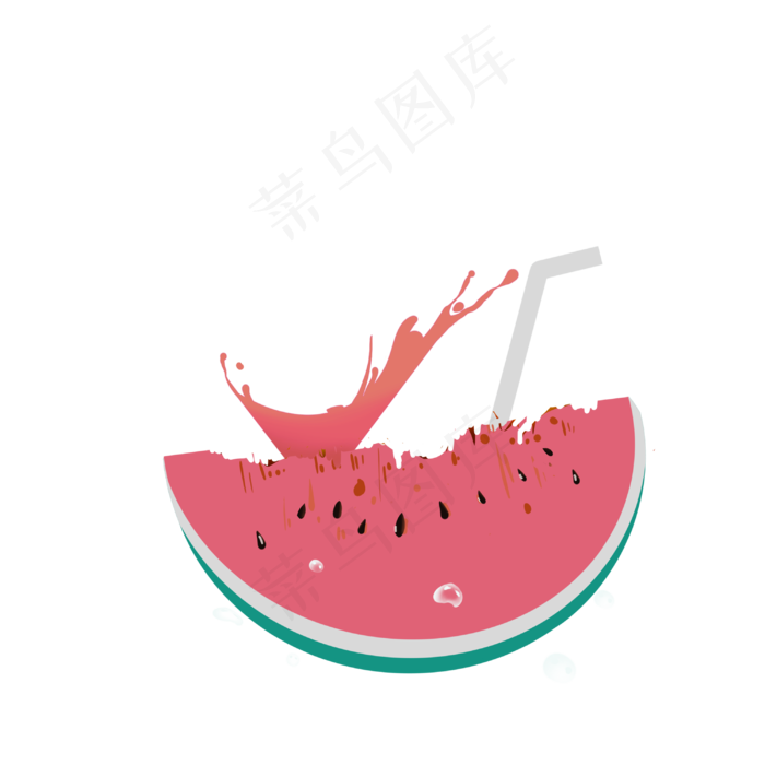 传统节气小暑清凉一夏背景插画