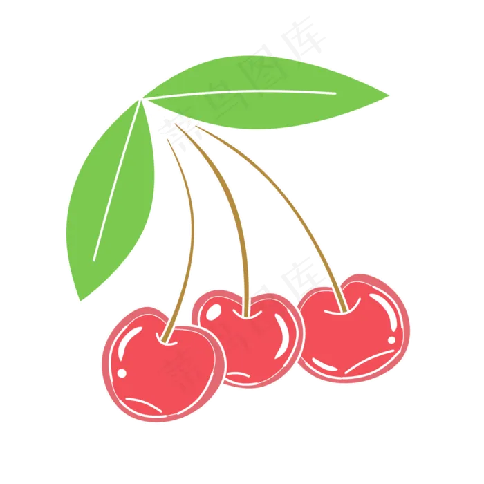 简约可爱水果蔬菜樱桃
