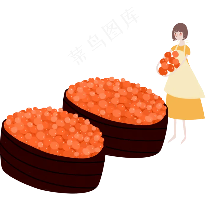 丰收季节采摘两框水果元素(2000X2000(DPI:300))psd模版下载