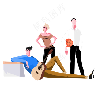 青年男女各自爱好活动