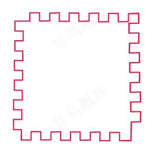 元旦红色可爱装饰规则形状免扣,免抠元素
