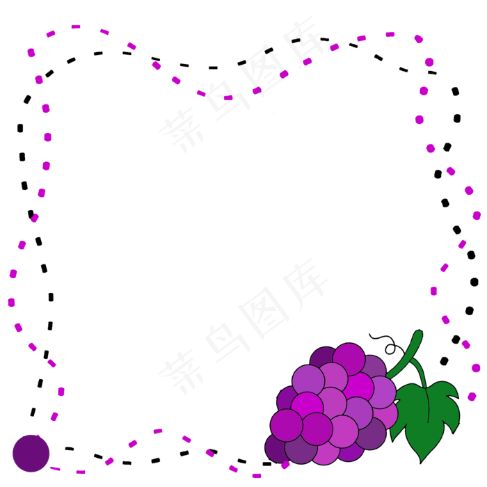 温馨提示葡萄边框