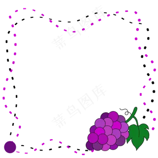 温馨提示葡萄边框