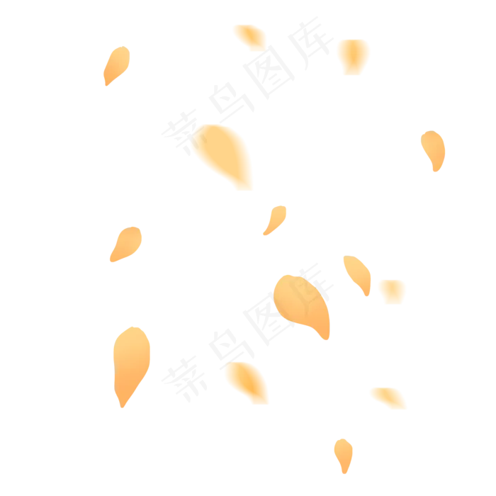 黄色玫瑰纷飞花瓣(2000X2000(DPI:300))psd模版下载