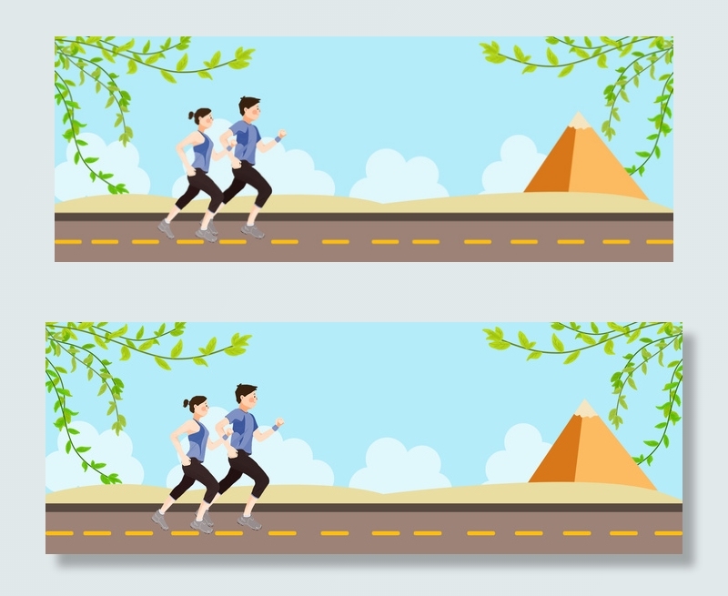 运动无极限文艺手绘蓝色banner