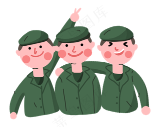 八一建军节军人合照