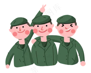 八一建军节军人合照