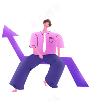 夸张扁平亮色商务职场卡通噪点人,免抠元素