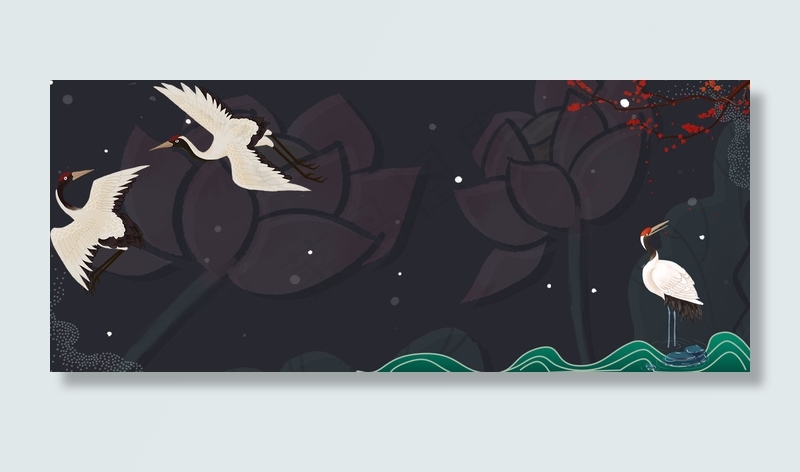 创意国潮风电商背景合成