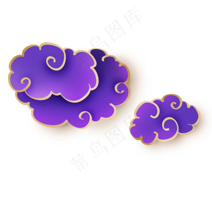 中国风紫色祥云
