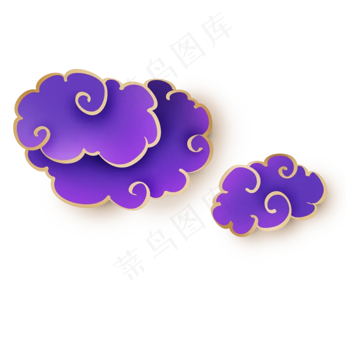 中国风紫色祥云(2000X2000(DPI:300))psd模版下载