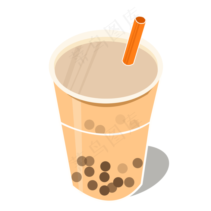 插画餐饮类奶茶素材,免抠元素